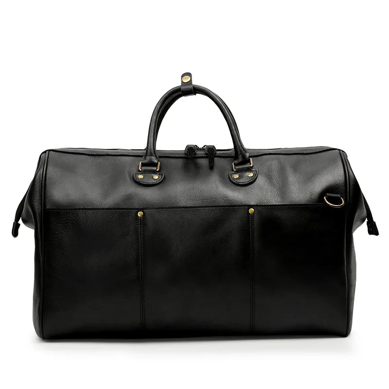 High End Leather Travel Bag Duffle Bags Large Size Luggage Bag Genuine Leather Bag For men male crazy horse leather bags