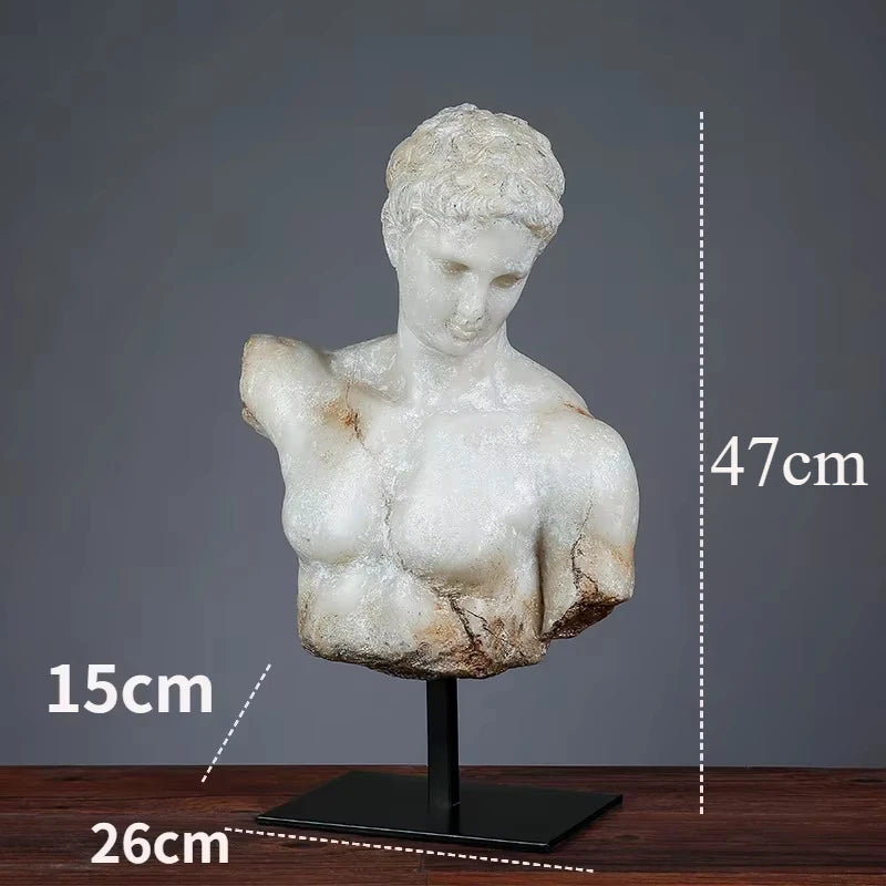 Nordic Home Decor Retro Character Resin Sculpture Ornament American Living Room Decoration Statue