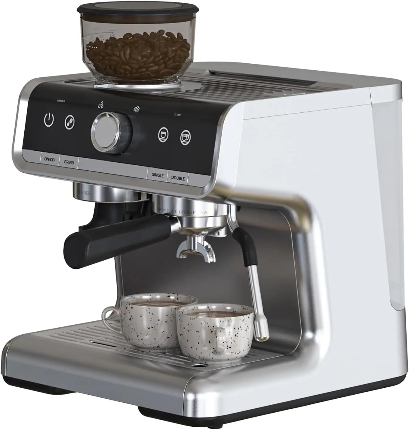Coffee Machine, Espresso Machine With Grinder, Milk Frother Wand, 1450W/20 Bar Professional Coffee Machine, Professional Barista