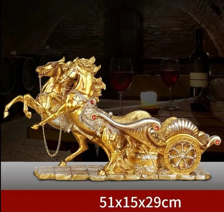 European Animal Horse Sculpture Wine Rack, Red Wine Rack, Home Decoration, Living Room Wine Cabinet Decor, High-end Creative Wed