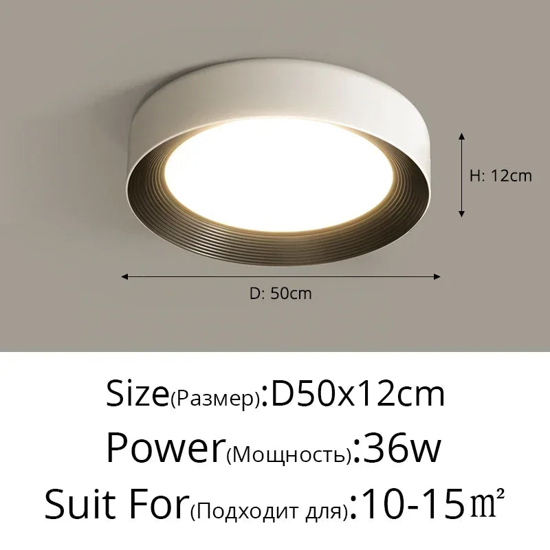Modern LED Ceiling Lights Square Circular Shape Dimmable Ceiling Lamps Bedroom Balcony Aisle Home Indoor Lighting Ceiling Lights