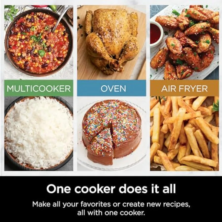 RSFP701 14in1 Multicooker Oven Air Fryer for Rapid 15Min Meals Includes 3 Accessories Ideal for Home Kitchen Efficiency Compact