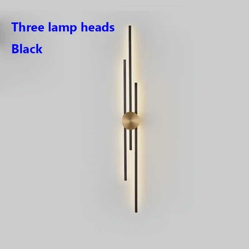 LED Modern Long Wall Lamp Living Room  Dining Room Loft Wall Mounted Sconce Decoration Bedroom Bedside Light Staircase Fixture