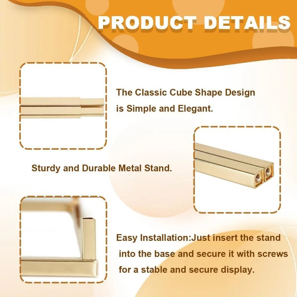 15.7 Inch Gold Wedding Table Centerpieces, Elegant Flower Vases for Wedding Table Decor, Anniversary Parties, and Home Decoratio