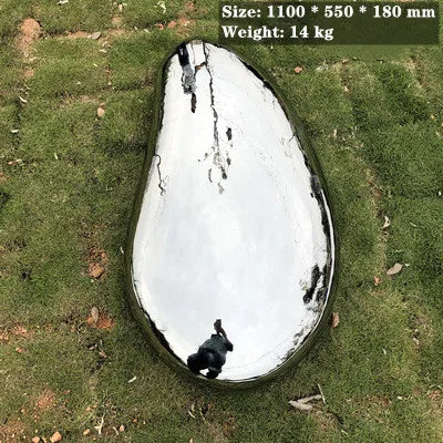 Park Landscape Stainless Steel pebble Mirror Sculpture, Large Sculptur, Outdoor Furnishing, Sculpture, Manufacturers, Make