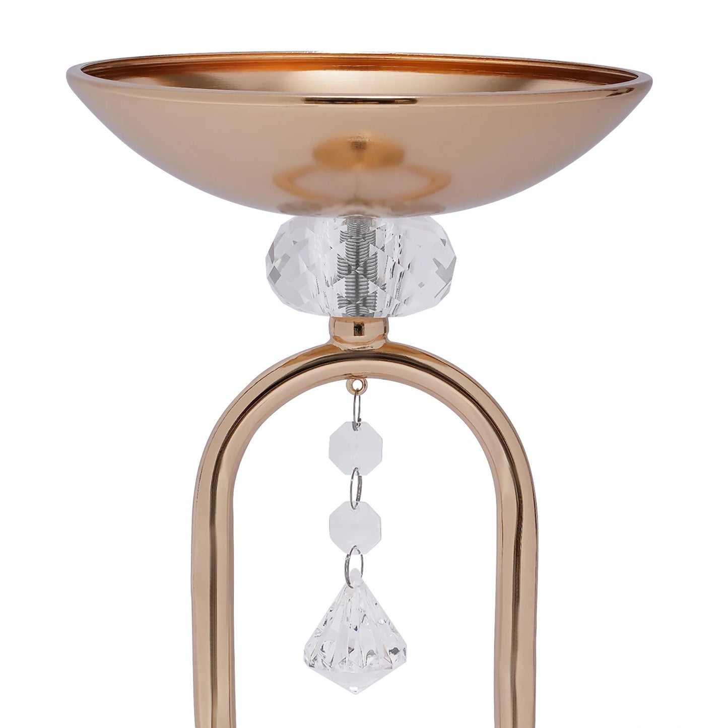 10Pcs Gold Vases for Centerpieces, Candle Stand for Living Room 17.13in Tall, Wedding Pillar Candle Holder Decorations