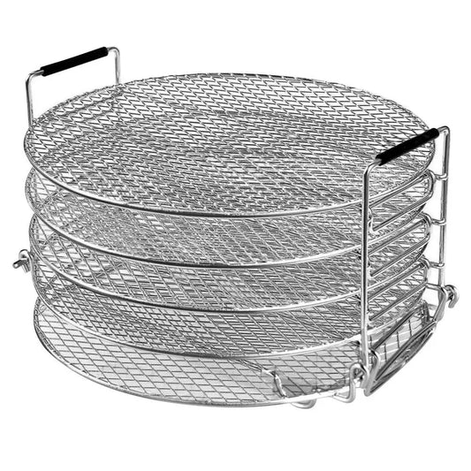 Grill Stand Air Fryer Five Layers Stackable Grill Food Stainless Steel Dehydrator Rack Home Kitchen Barbecue Rack Gadget Tools