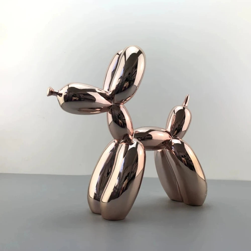2 pcs/set 30cm Pattern Design Limited Edition Balloon Dog with Color Box, Plating Statue, Modern Art Sculpture, Home Decoration