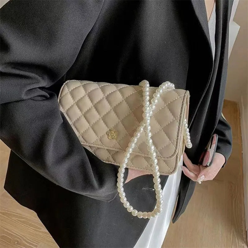 pearl Woc fortune Totes bag fashion casual Bags style original sheepskin craft inner compartment size 20cm*13cm BC5-1