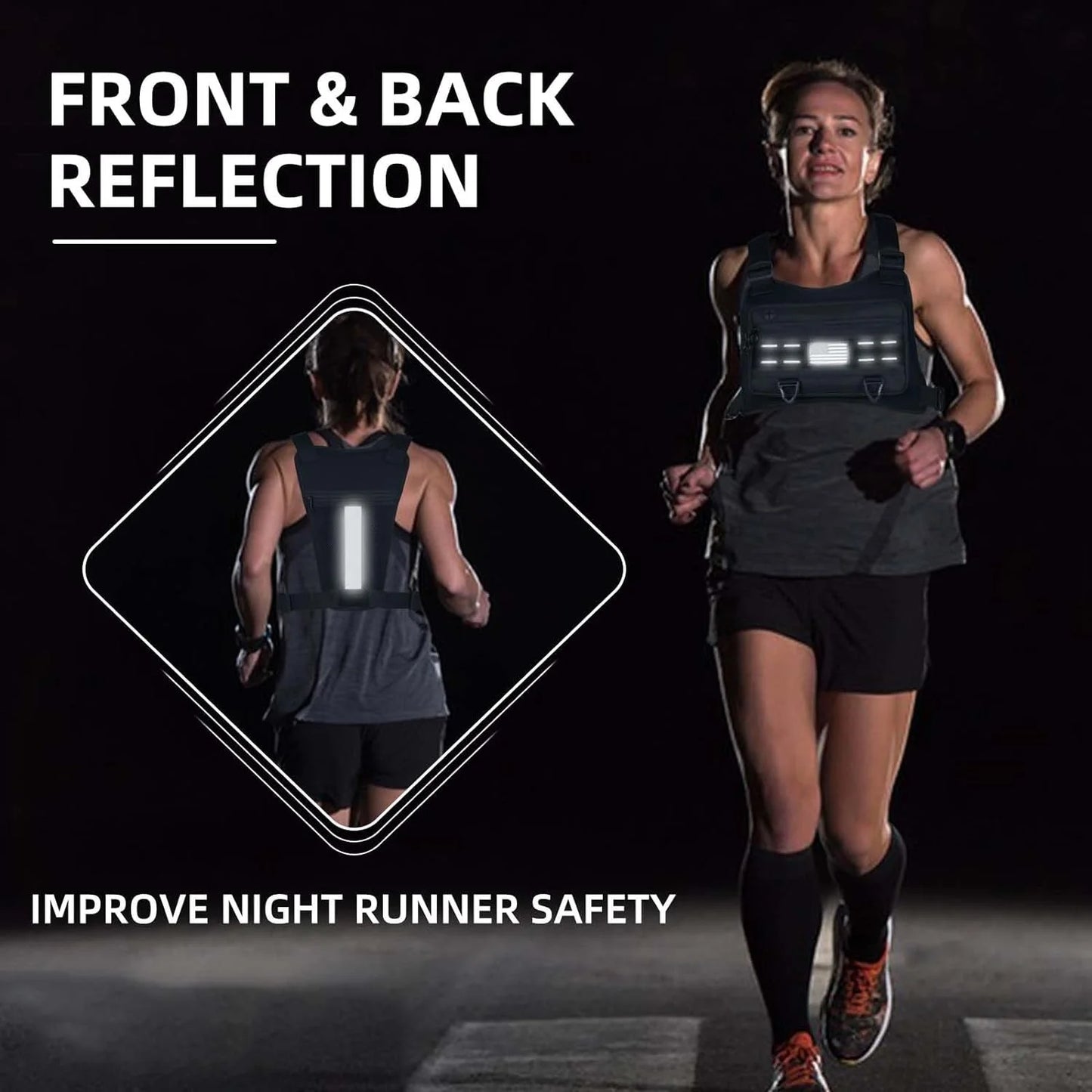 Sports Chest Bag for Men and Women, Anti-theft Vest Backpack for Workouts, Cycling & Hiking with Phone Holder