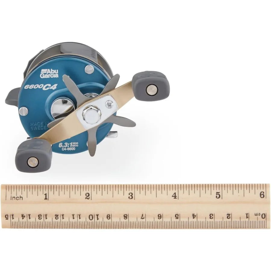 Ambassadeur C4 Baitcast Round Fishing Reel for HeavyDuty Angling Applications with Precision Gear System and Smooth Drag Perfor