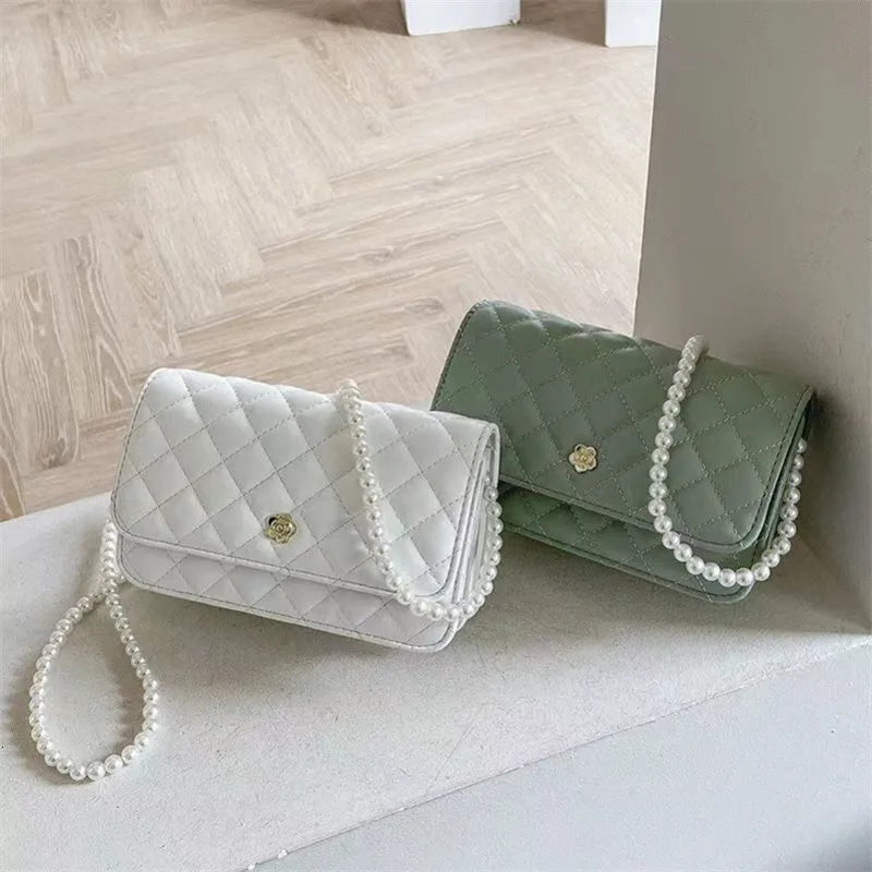 pearl Woc fortune Totes bag fashion casual Bags style original sheepskin craft inner compartment size 20cm*13cm BC5-1
