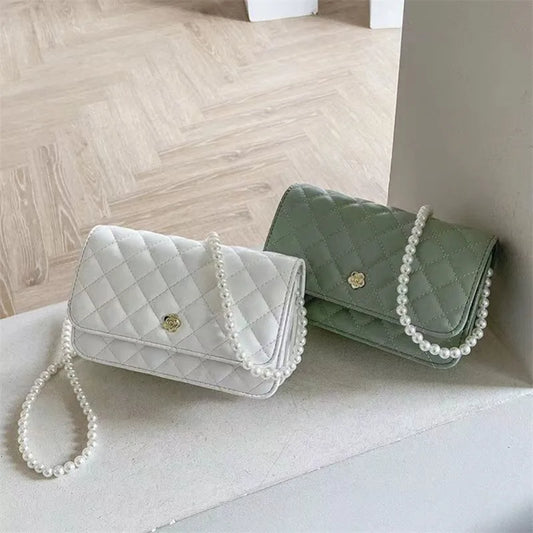 pearl Woc fortune Totes bag fashion casual Bags style original sheepskin craft inner compartment size 20cm*13cm BC5-1