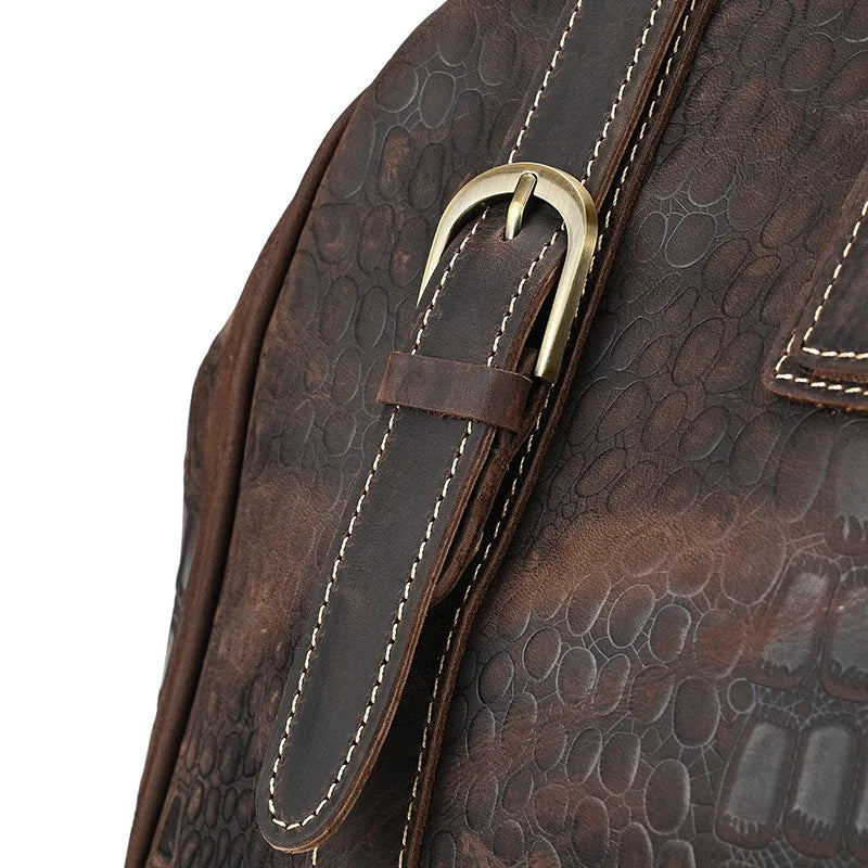 Retro Men's Travel Tote Shoulder Leisure Packing Cube Gym Travel Tote Outdoor Leather Bags Bolso De Viaje MHLXB
