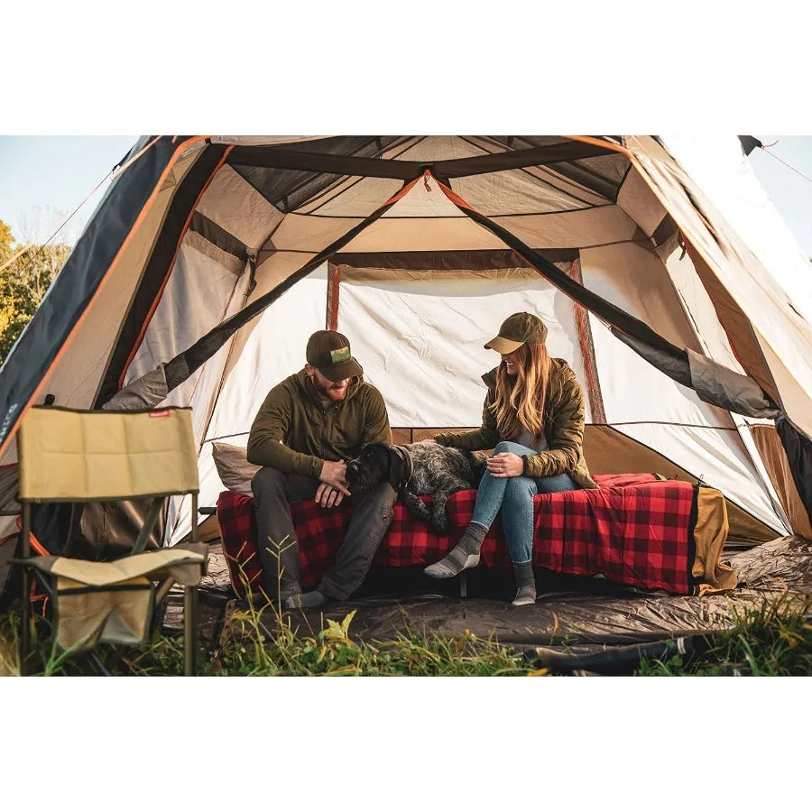Instant Tent 6 Person 9 Person 12 Person Shield Series Instant Tents Cabin Design Perfect for 3 Season Family Camping Hunting a