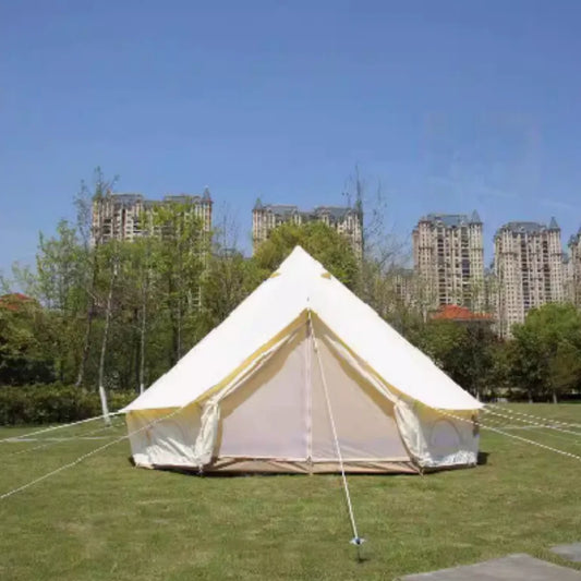 5M Luxury Camping Yurt – 4-Season, 5-8 Person, Heavy-Duty Cotton & Steel Frame – Waterproof 3000mm (37kg)