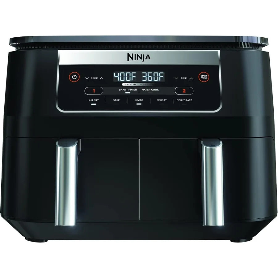 6Quart DualZone 2Basket Air Fryer for Simultaneous Cooking at Different Temperatures Ideal for Roasting Baking and Dehydrating