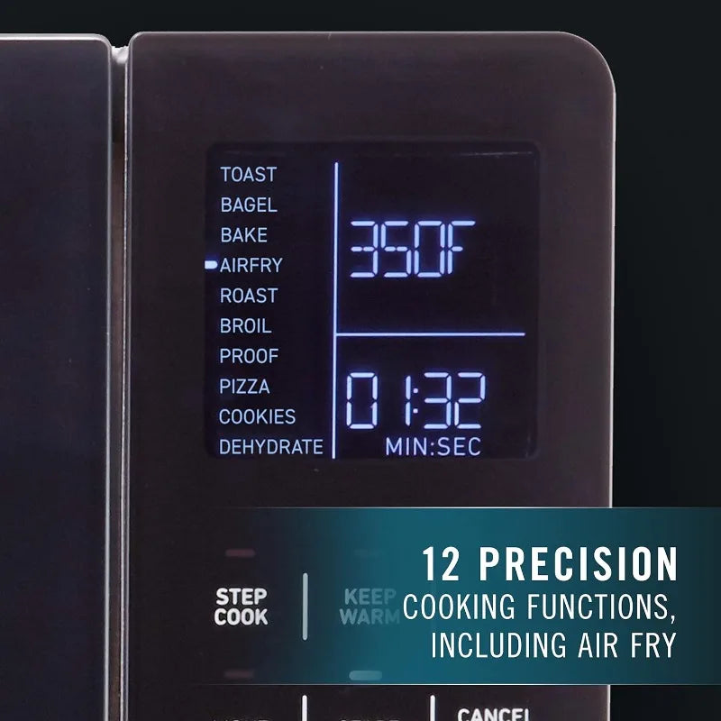 Calphalon Air Fryer Oven, 11-in-1 Toaster Oven Air Fryer Combo, Cool Touch Exterior, 26.4 QT/25 L,Fits 12" Pizza,Stainless Steel