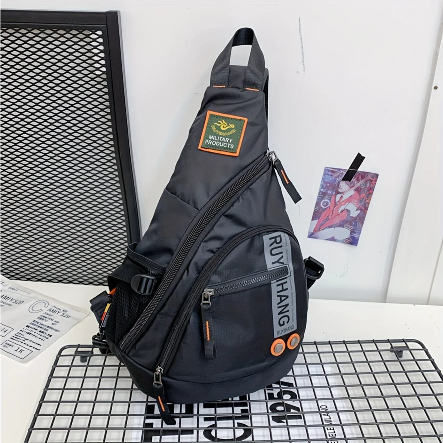 Men's Outdoor Sports Chest Bag with Large Capacity for Travel and Fishing