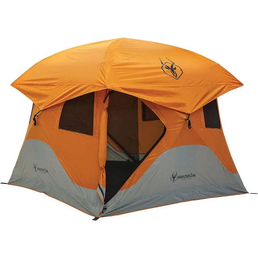 Gazelle Tents T4 Hub Tent: Quick 90-Second Setup, Waterproof and UV-Protected, with Removable Floor and Ample Storage for 4 Peop