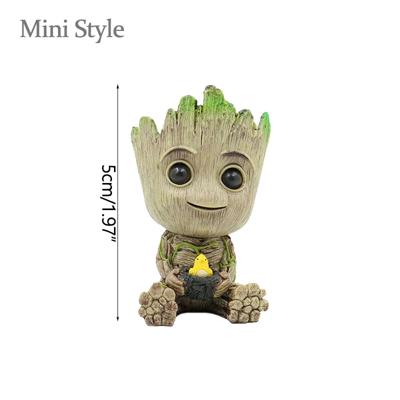 Modern Vases For Flowers Pot Groot Garden Pots Planters Anime Figurines Home Decoration Accessories Office Storage Pen Case