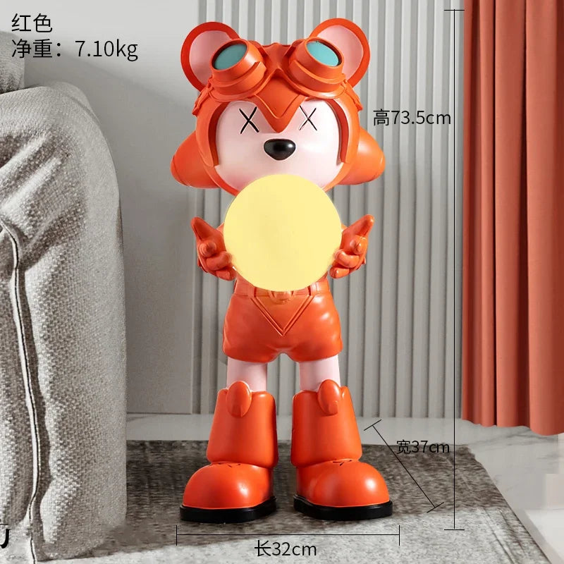 Cool Bear Floor Ornaments, Light Luxury Fashion Furniture Decoration, Living Room Welcome Sculpture Home Decor