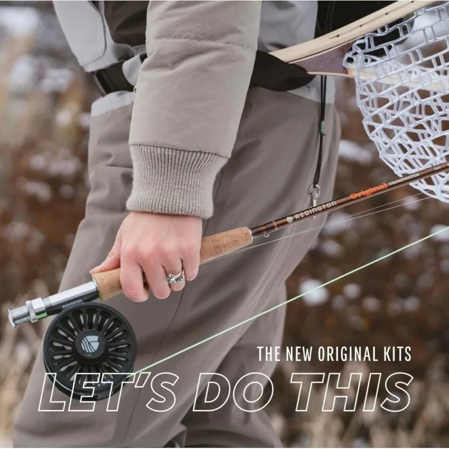 Original Fly Fishing Rod and Reel Combo Kit 9 4Piece Medium Action Rod Crosswater Reel Rio Fly Line Leader and Travel Case Fres