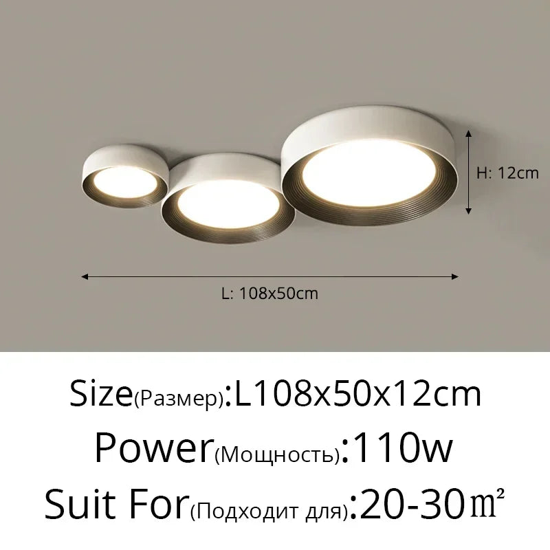 Modern LED Ceiling Lights Square Circular Shape Dimmable Ceiling Lamps Bedroom Balcony Aisle Home Indoor Lighting Ceiling Lights