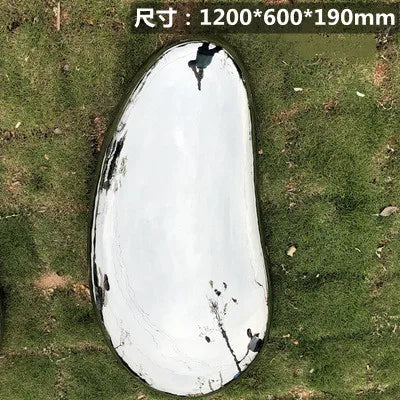 Park Landscape Stainless Steel pebble Mirror Sculpture, Large Sculptur, Outdoor Furnishing, Sculpture, Manufacturers, Make