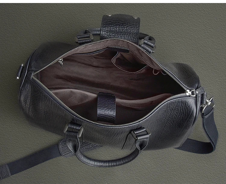 fashion luxury high-quality first layer cowhide men women large-capacity travel bag casual vintage real leather luggage handbag