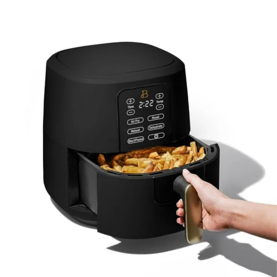 6 Qt Air Fryer with Turbocrisp Technology and TouchActivated Display for Healthy Cooking at Home Adjustable Temperature Ranges