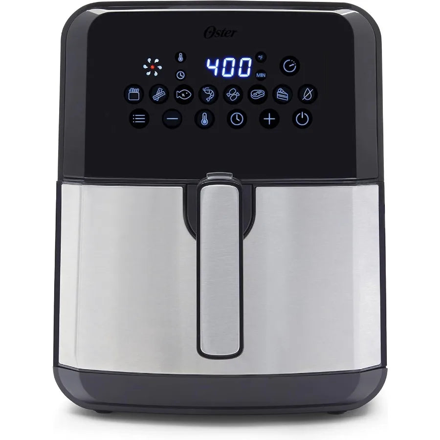 Nonstick XL 5 Quart Digital Air Fryer with 8 Functions and Digital Touchscreen for Healthy Cooking Ideal for Large Families and