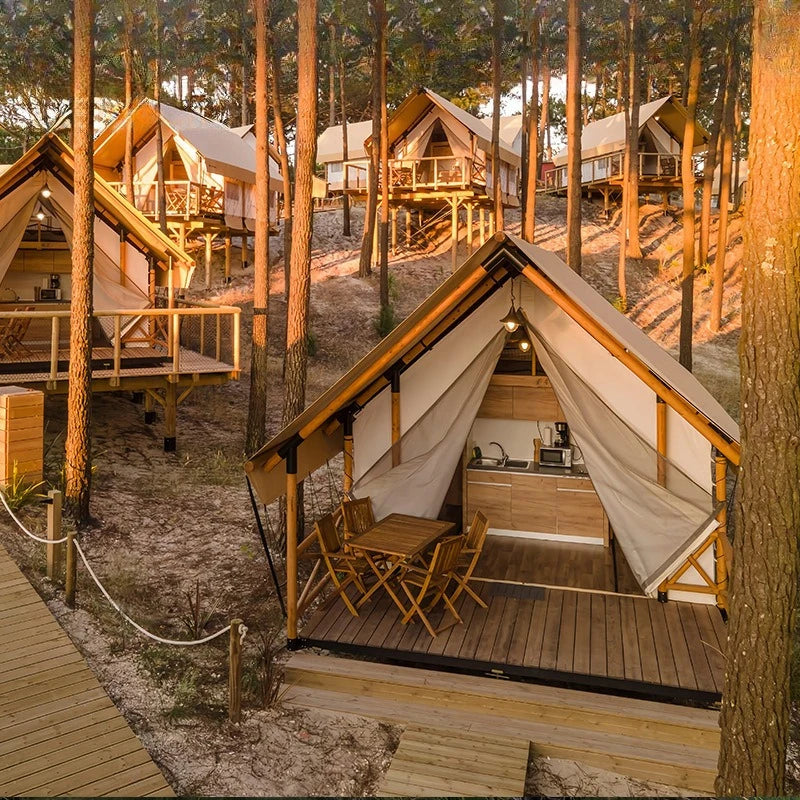 Outdoor Resort Farm Camp Light Luxury Tent, Scenic Accommodation Homestay Wild Luxury Cabin Hotel Tent