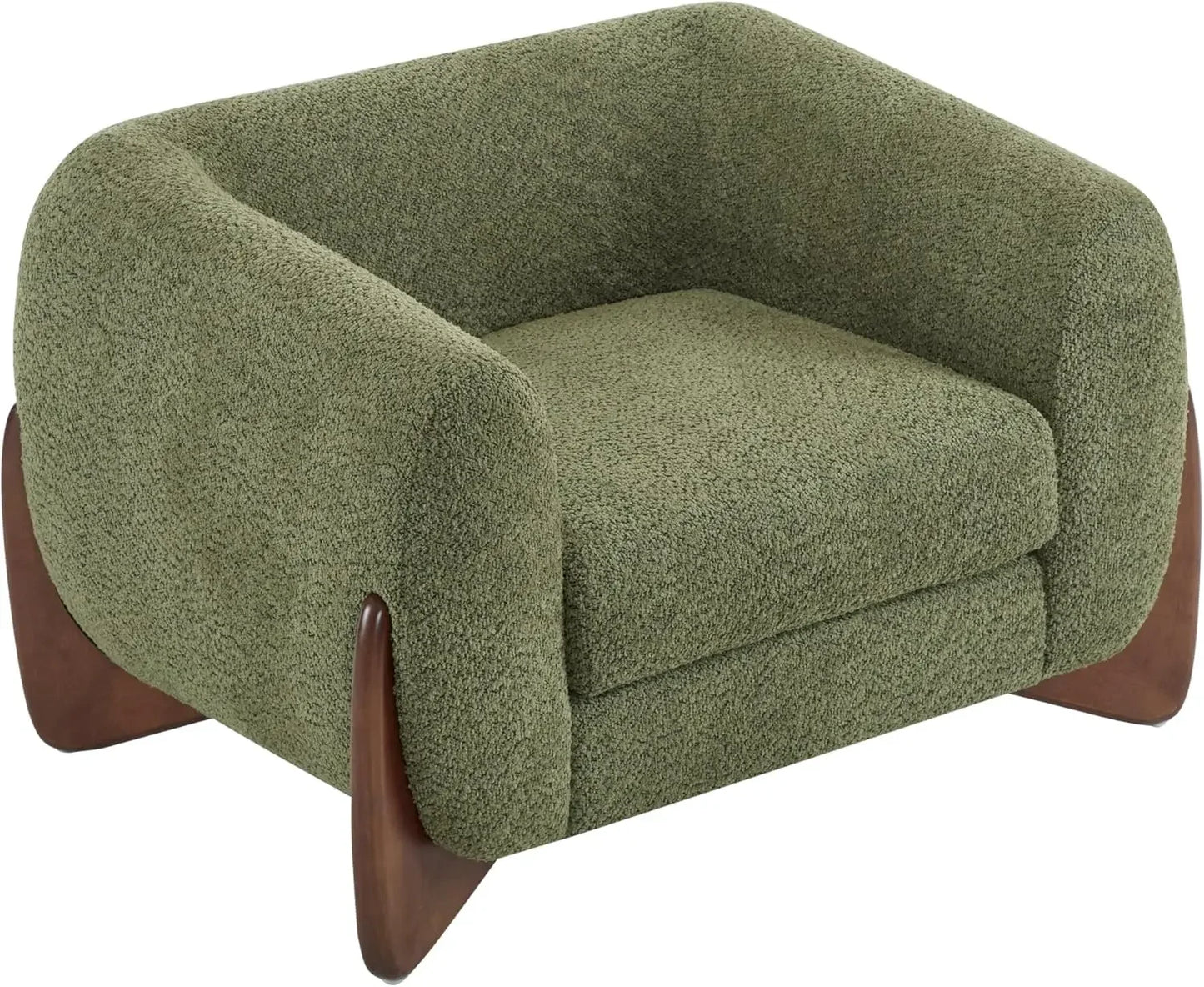 [Free Shipping!]Holly Modern Boucle Fabric Upholstered Club Chair for Living Room, Home Office, Apartment, Relaxing Chair with R