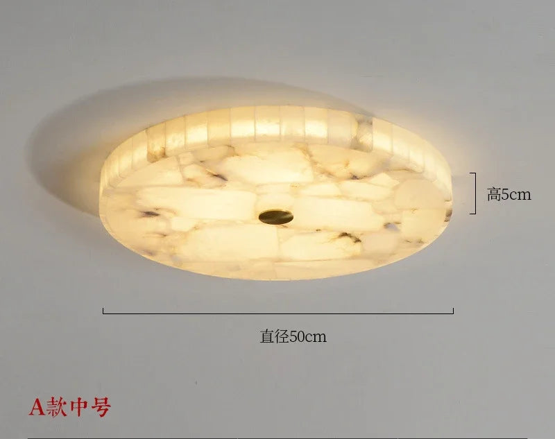 Led Lights Modern 2024 Marble Ceiling Chandelier Home Decor Ceiling Lamp White Marble New Designer Lustre for Living Room