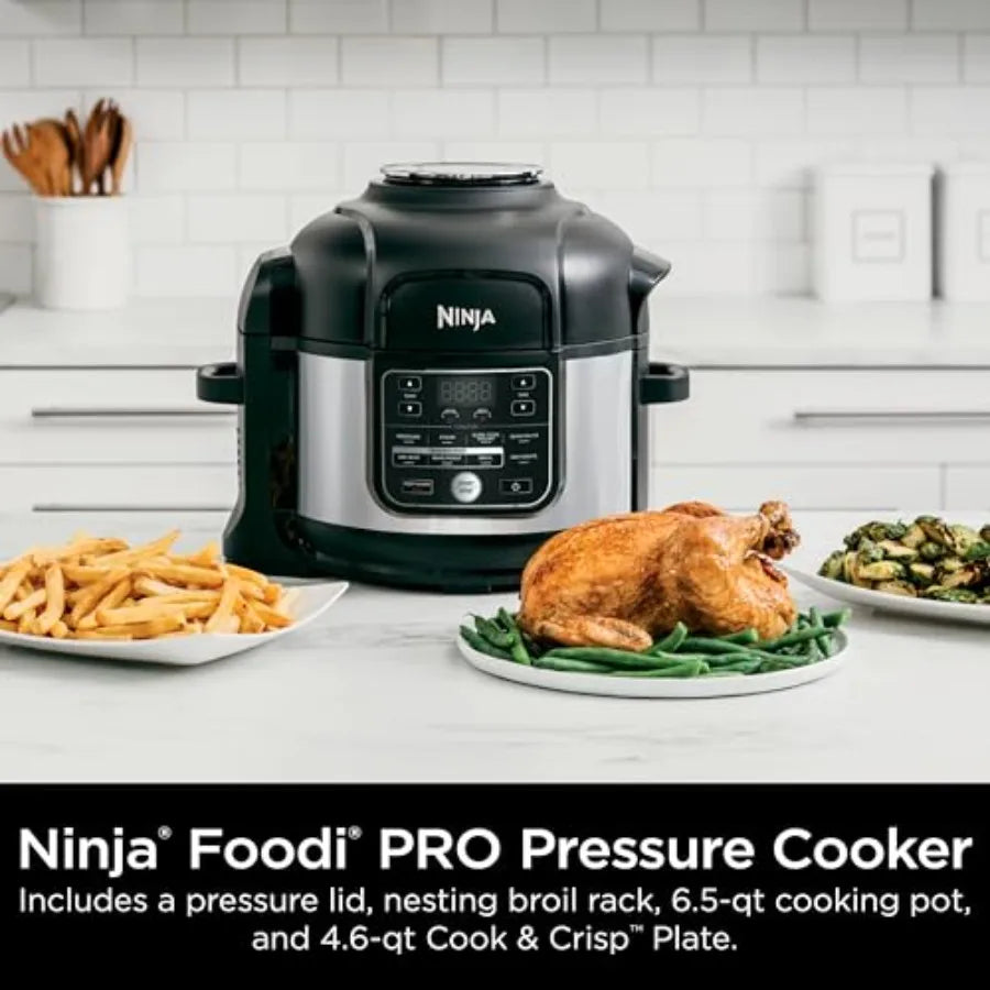 Ninja Foodi 10 in 1 6.5 Quart Pro Pressure Cooker Air Fryer Multicooker with Precise Heating Technology for Ideal Cooking Resul