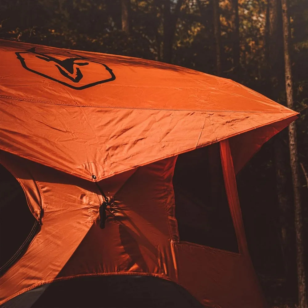 Waterproof Gazelle T4 4-Person Portable Polyester Camping Tent with Removable Floor, Mesh Screens, and Rainfly
