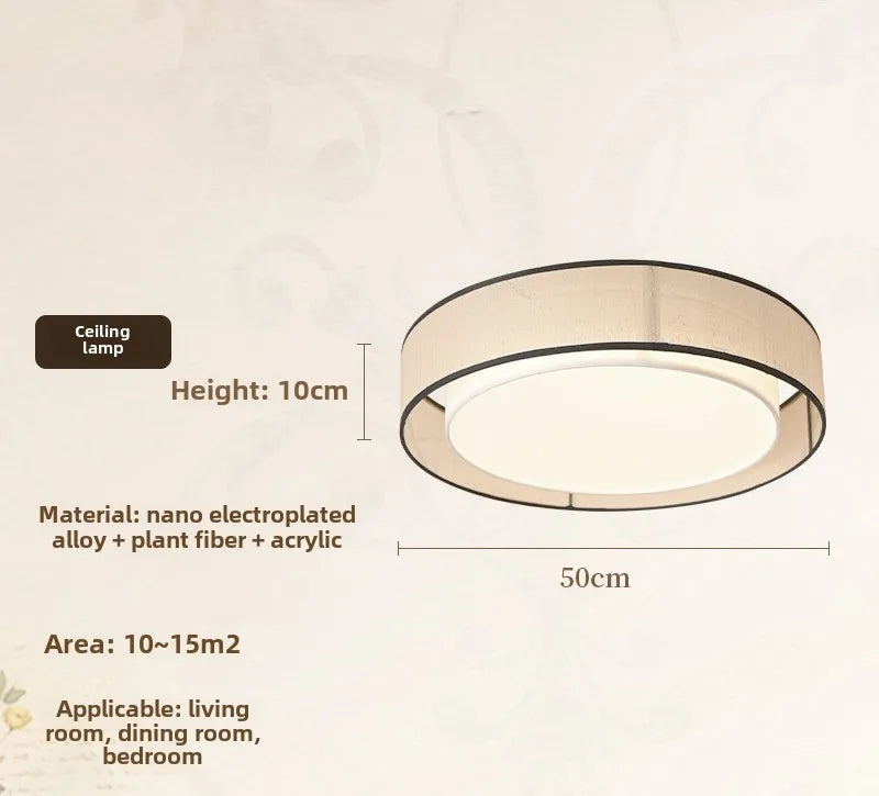 Wabi Sabi Cloth Ceiling Chandelier Japan Fabric Living Room Bedroom Ceiling Light Hotel Restaurant Shop Pendant Light Home Decor