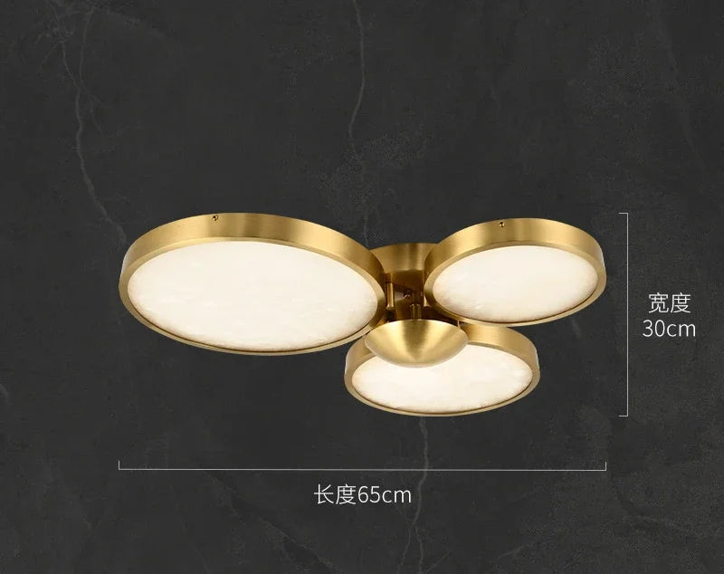 Led Lights Modern 2024 Marble Ceiling Chandelier Home Decor Ceiling Lamp White Marble New Designer Lustre for Living Room