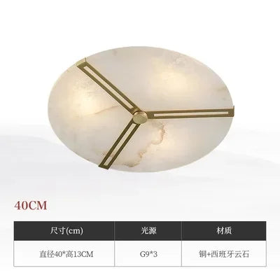 Led Lights Modern 2024 Marble Ceiling Chandelier Home Decor Ceiling Lamp White Marble New Designer Lustre for Living Room