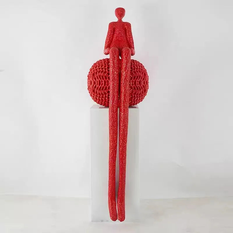 Sales Office Hotel Lobby Exhibition Hall Modern Light Luxury Floor Art Decoration Big Long Legs Sculpture Ornament Abstract
