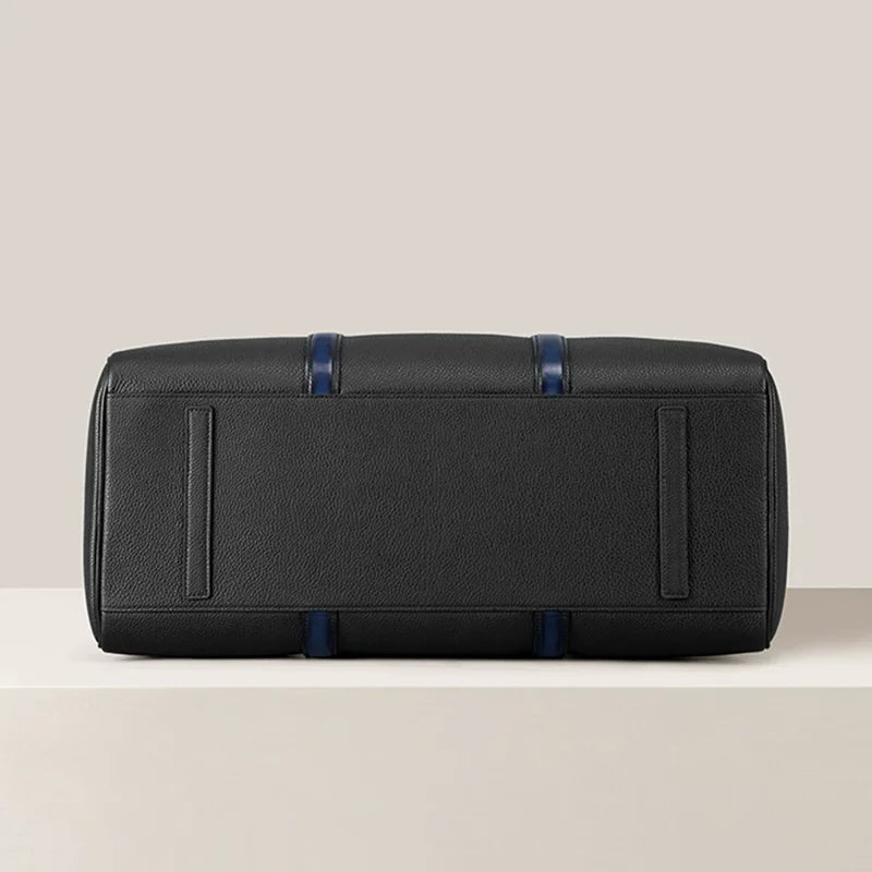 DIMY 2025 Men's High end Travel Bag Made of Genuine Leather Large Capacity Handheld Boston Bag Short Distance Business Travel