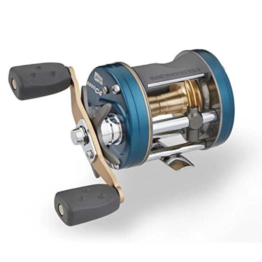 Ambassadeur C4 Baitcast Round Fishing Reel for HeavyDuty Angling Applications with Precision Casting and Smooth Drag System for
