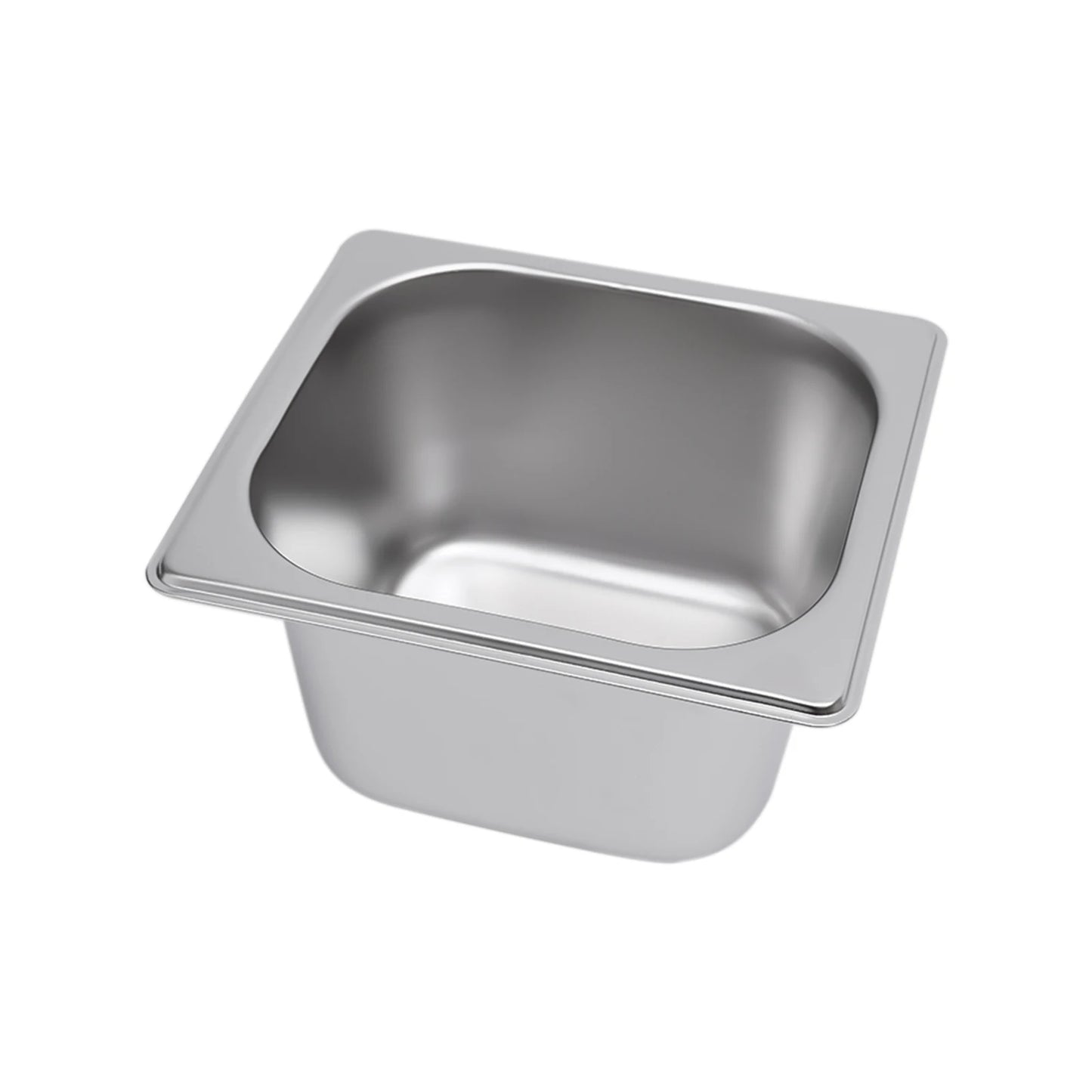 Spice Rack Shelf Stainless Steel Organizer Stand W/ 5*1/6 Pans W/ Lids Countertop Inclined Holder for Sauce Fruits Kitchen Use