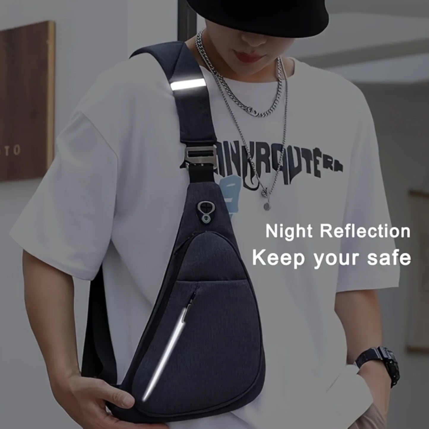 Outdoor Hiking Men's Sling Bag - Travel Anti-theft Waterproof Shoulder Crossbody Chest Bag