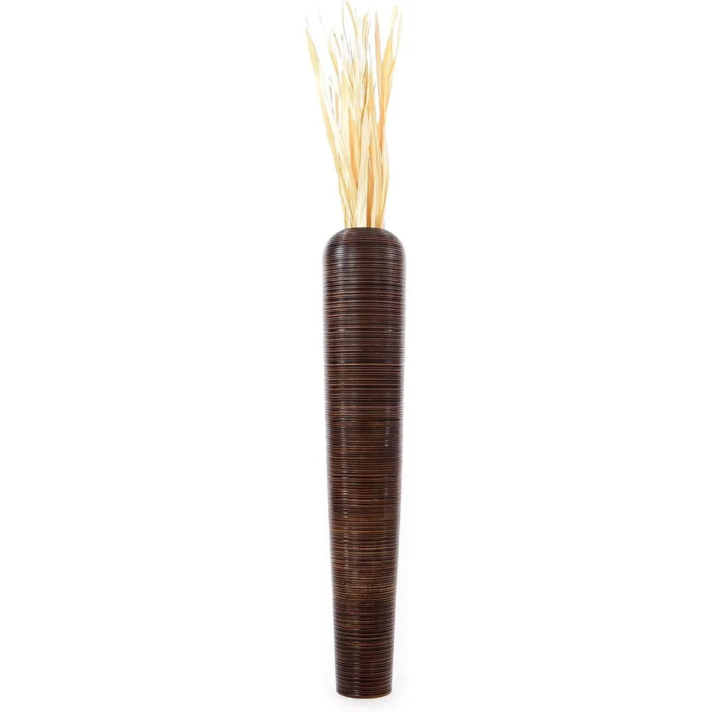 Large 41 Wooden Floor Vase - Farmhouse Decor for Artificial Plants & Pampas Grass