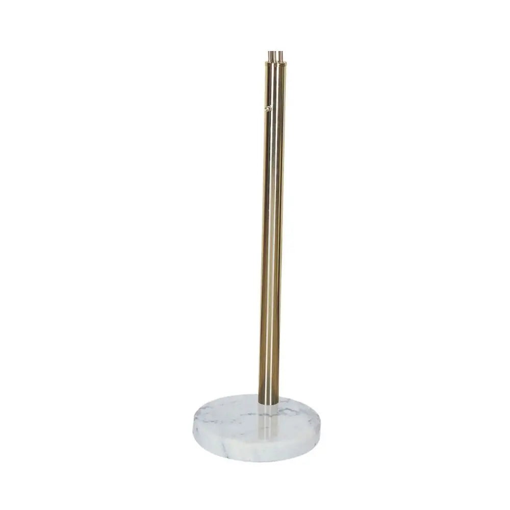 Modern Nickel Floor Lamp 84 Inch Tall 5 White Shaded Arche Metal Frame Adjustable Reading Light Corner Lighting Commercial Grade