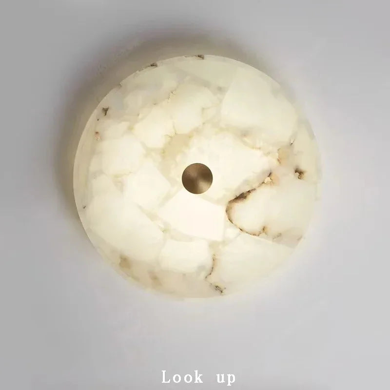 Led Lights Modern 2024 Marble Ceiling Chandelier Home Decor Ceiling Lamp White Marble New Designer Lustre for Living Room