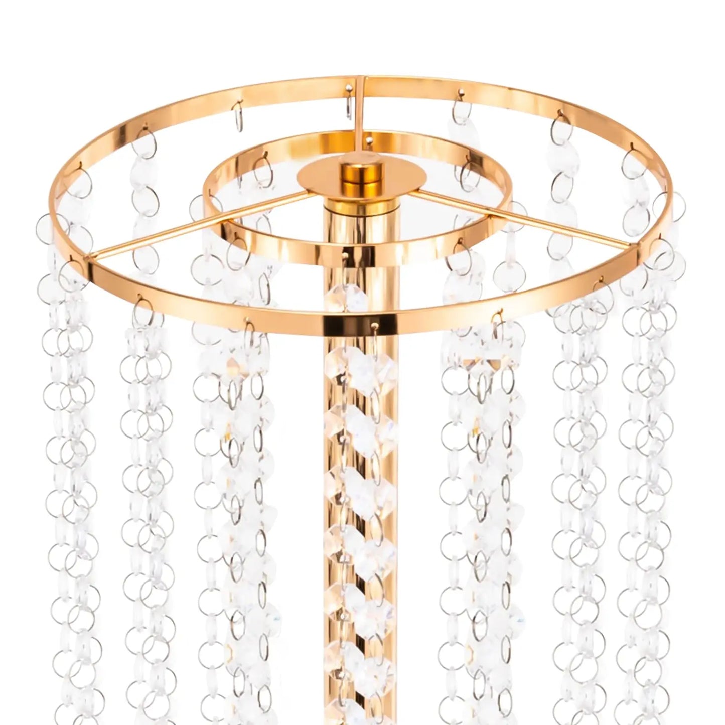 10 件 23.6 英寸 Tall Wedding Centerpieces Flower Vases, Metal Flowers Stand, Acrylic Crystal Stand, Column Vases Centerpieces for t