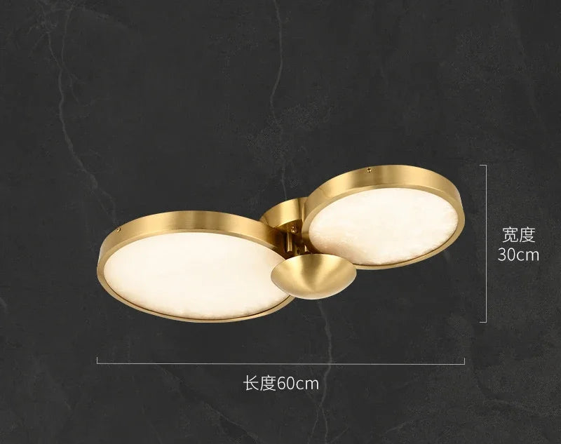 Led Lights Modern 2024 Marble Ceiling Chandelier Home Decor Ceiling Lamp White Marble New Designer Lustre for Living Room